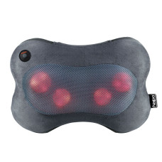 Масажна подушка NAIPO Back and Neck (Ultra soft Plush Fabric) для спини та шиї з підігрівом та функцією масажу Шиатцу MGP 129M