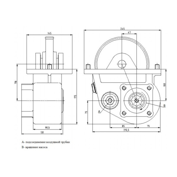 КОРОБКА ВІДБІРУ ПОТУЖНОСТІ КПП RENAULT B9.150; B18.150 ABER